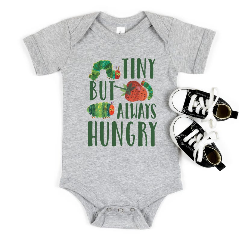 Tiny But Always Hungry T-Shirt, Cute Baby Onesies, Cute Caterpillar Baby Bodysuit, Very Hungry Caterpillar Shirt, Cute Gift 1c069557-9168-4e14-98da-1f6fd9cb8761-f5.jpg