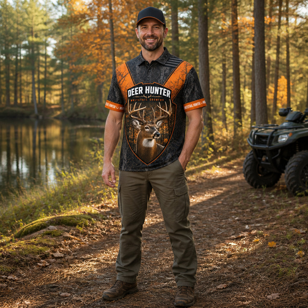 Blaze Crest Deer Hunter AOP Polo - Polo shirt - All over printed 1c1c739a-4271-4411-91f6-0b2e25e2bc50.jpg