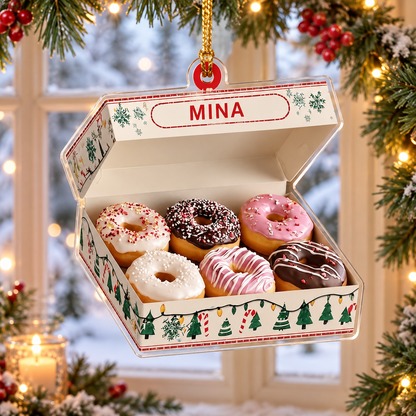 Personalized Donut Box Christmas Ornament, Custom Name Bakery Foodie Keepsake Decor 1c3df089-d4e3-4f07-9dcb-4a08286c081e-banner-1.png