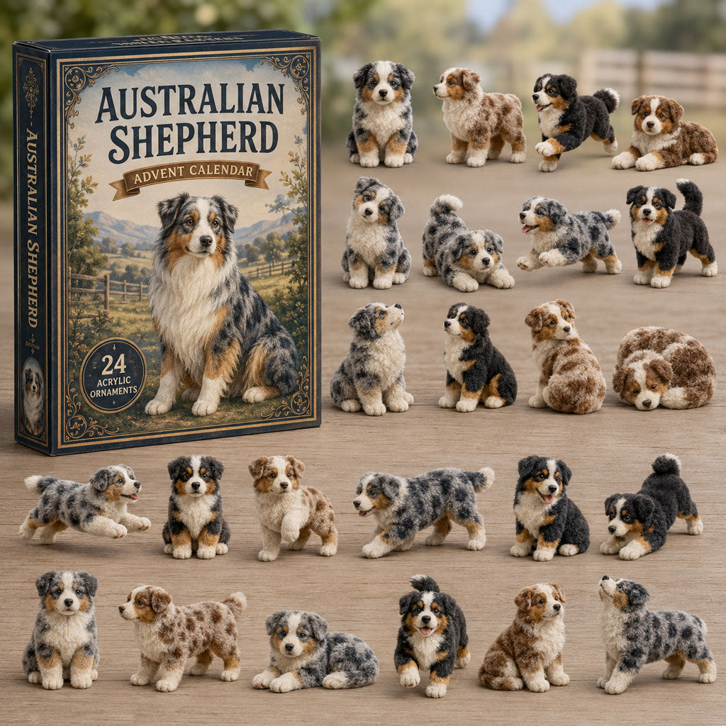 Classic Australian Shepherd Advent Calendar 2026 - 24-Day Festive Countdown, Acrylic Charms Blind Box - Gift For Dog Lovers 1d5912ab-c839-453a-9de9-d0be451e790a-Australian-Shepherd.jpg