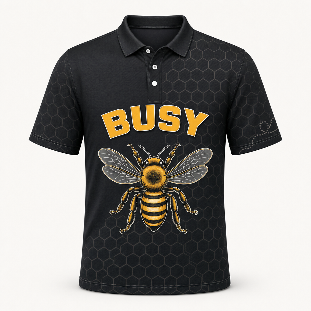 BUSY Bee AOP Polo - Polo shirt - All over printed 1d9bad55-8089-4938-83ed-ab865c38d2b4.png