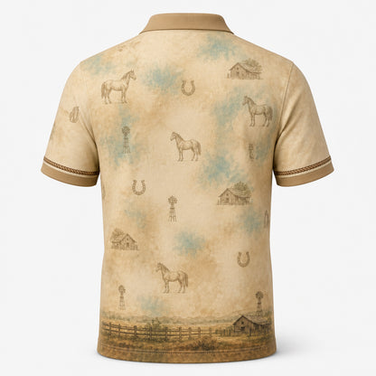 Rustic Ranch Horse AOP Polo - Polo shirt - All over printed 1da11ac5-a945-442b-8275-23186d69b264.jpg