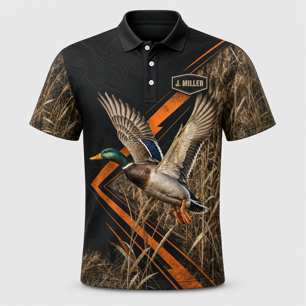 Personalized Mallard Hunter AOP Polo - Personalized Polo shirt - All over printed 1dda9d44-cf47-46a9-97db-0388c62cbd10.png