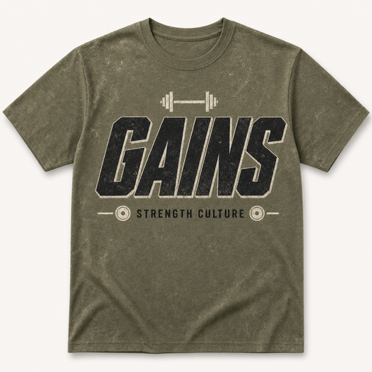GAINS Bold Gym Tee - T-Shirt - All over printed 1ef5382e-5828-4a03-8789-0d7dd38dcb91.png