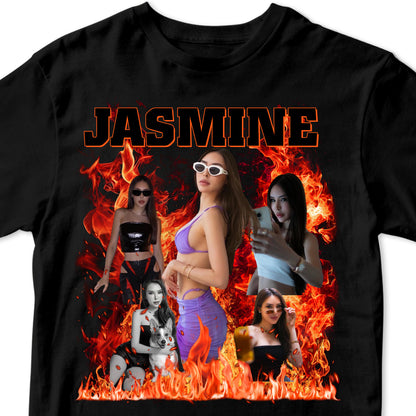 Custom Bootleg Rap T shirt, Personalized Girlfriend Picture Shirt, Rock Style Vintage Custom Tshirt, Gift For Girlfriend 1st_Image_TShirt.jpg