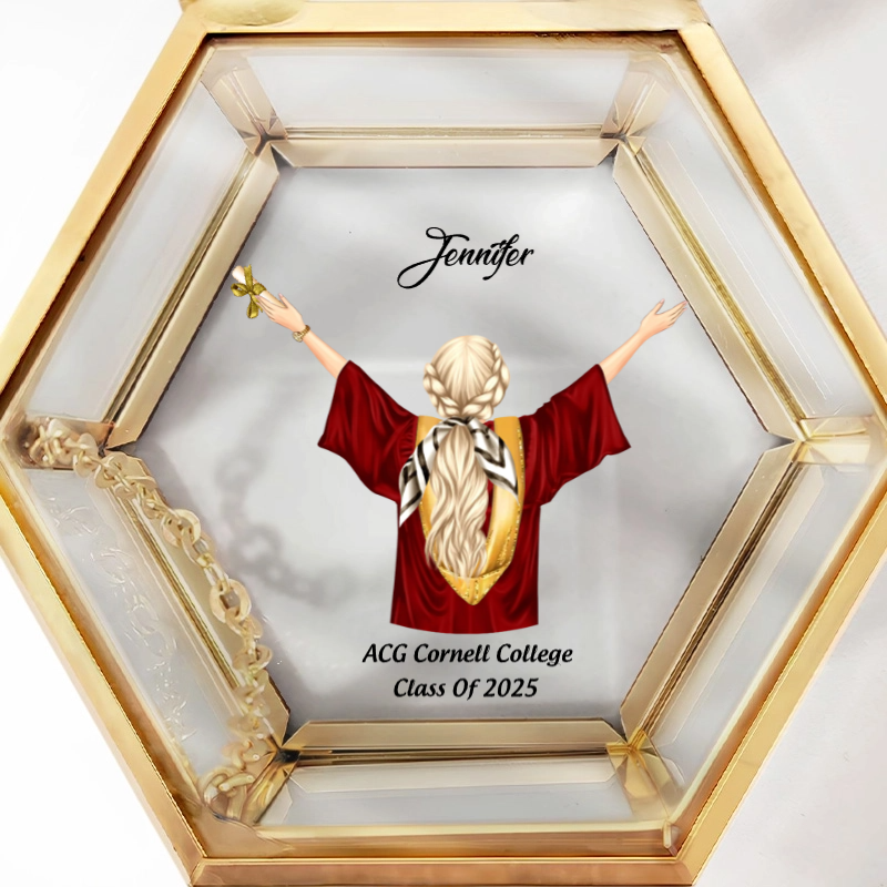 And Off She Went To Change The World - Personalized Hexagonal Glass Ring Box - Graduation Gift 1stimage_4e5347cd-7a36-44d2-92df-5aff68299b44.png