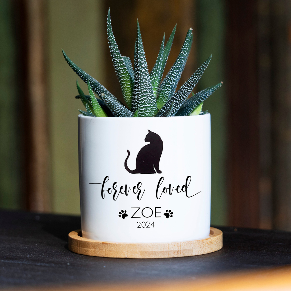 Forever Loved Memorial Cat - Personalized Plant Pot And Vase - Memorial Cat 2-1_5e38a6a0-84ec-4087-9b7a-9b3b4a0b8a59.png