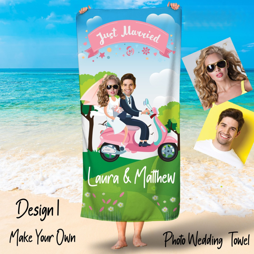 Your Face Wedding Beach Towels, Couples Beach Towels, Mr& Mrs Towels, Just Married Towel, Funny Bridal Shower, Beach Towels, Destination Wedding 2-2_7d287fb1-b188-4e17-870b-fbcd623d763d.png