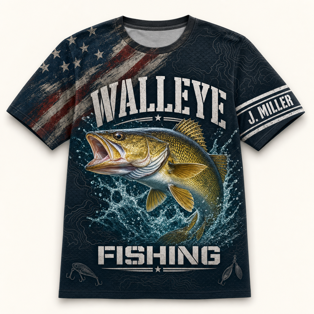 Walleye Fishing AOP Tee – Patriotic Splash (Personalized Sleeve) - Personalized T-Shirt - All Over Printed 20080e36-440b-48f6-9e1f-d8a992d4d3f8.png