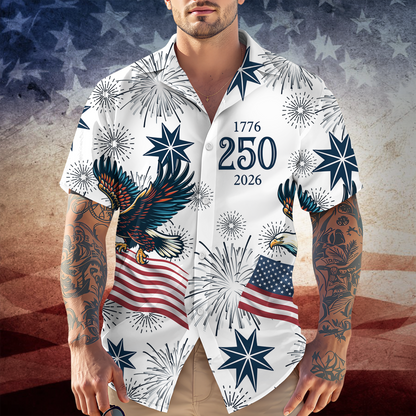 USA 250 Anniversary Eagle 1776-2026 Hawaii Shirt
