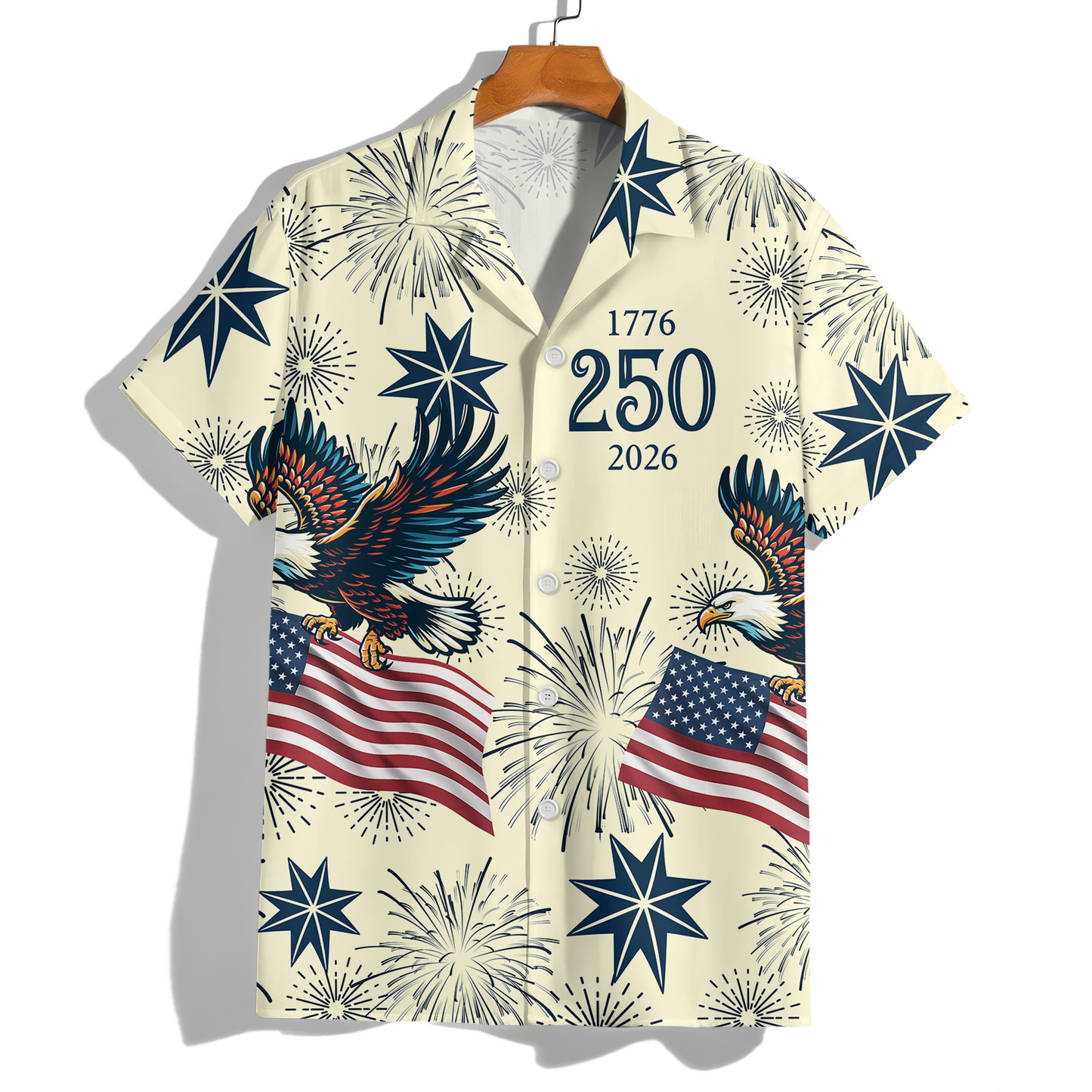 USA 250 Anniversary Eagle 1776-2026 Hawaii Shirt