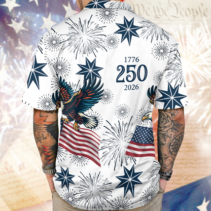 USA 250 Anniversary Eagle 1776-2026 Hawaii Shirt
