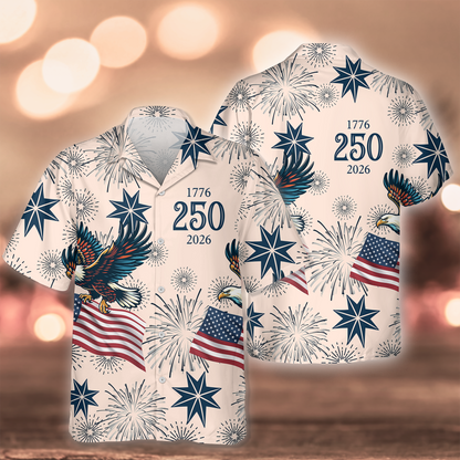 USA 250 Anniversary Eagle 1776-2026 Hawaii Shirt