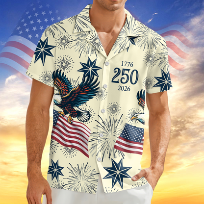 USA 250 Anniversary Eagle 1776-2026 Hawaii Shirt