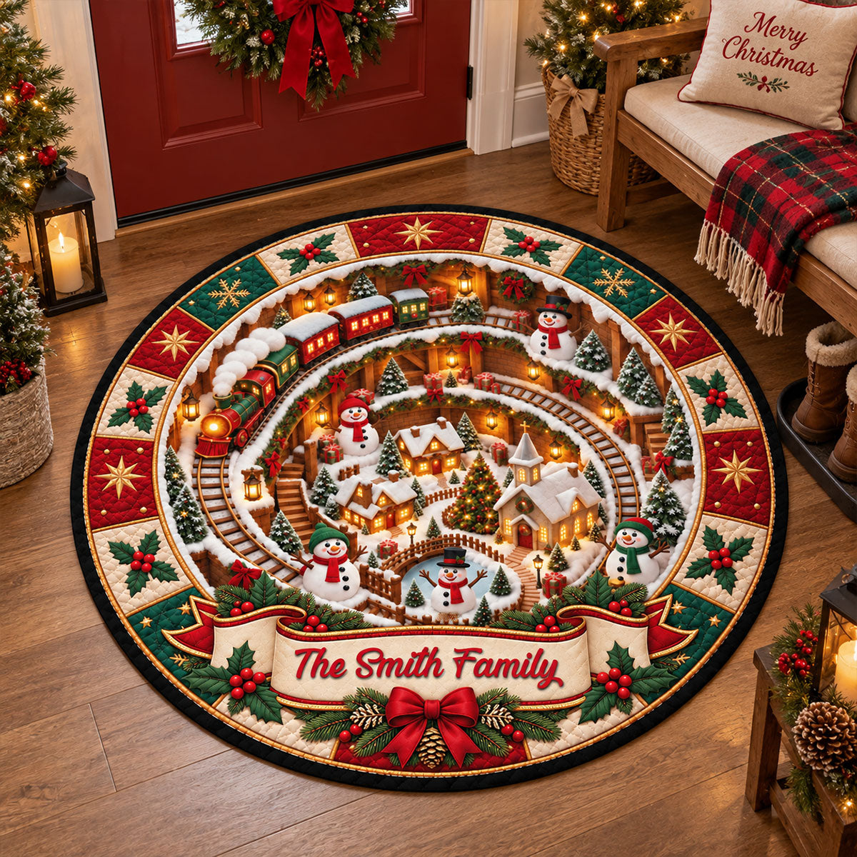 Holiday Party Lovers 3D Illusion Quilted Rug - Personalized Quilted Mat 202ca2ee-44cf-4c49-9b96-d47689d7cc19-3-1-.jpg
