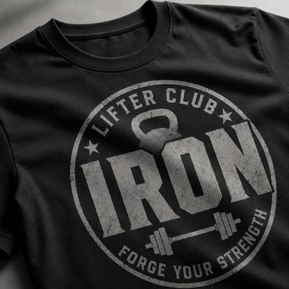 IRON Lifter Club Crest Tee - T-Shirt - All over printed 21781860-06b3-47c9-b27e-e0f80acc34d7.jpg
