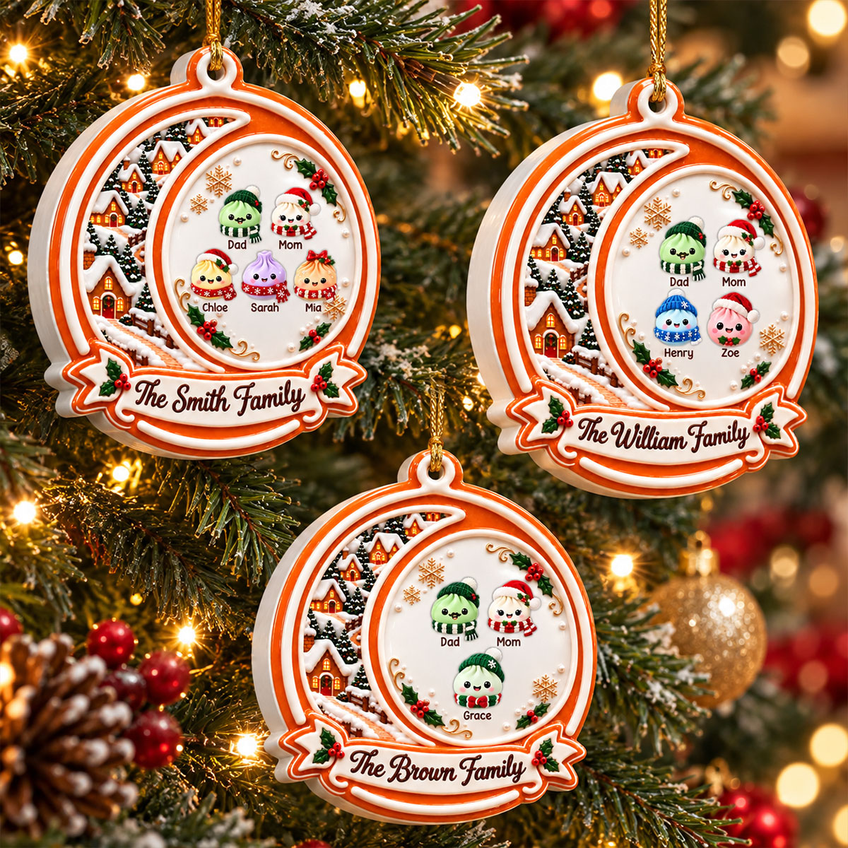 Family Christmas Cute Dumpling Journey - Personalized Real 3D Raised Ornament 22493c4a-7718-4f84-bddf-2e73dda0b52c-1.jpg
