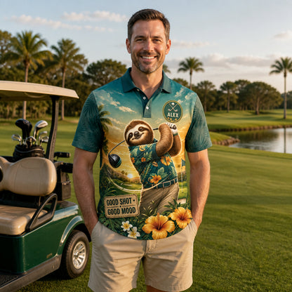 Personalized Sloth Golfer AOP Polo - Personalized Polo shirt - All over printed 22ab9bfa-d38c-49d9-ab8d-b4251b7e6b75.jpg