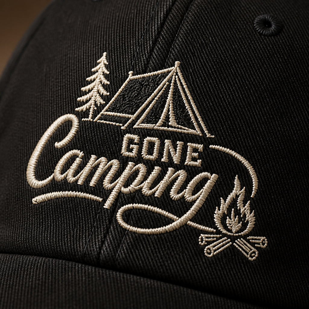 Gone Camping Embroidered Dad Cap - How it is made