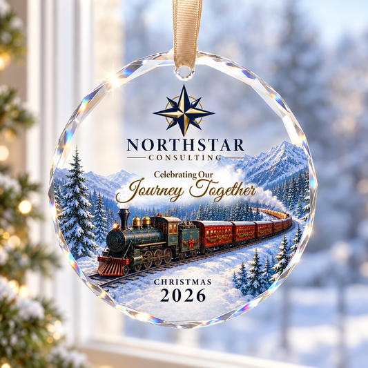 Personalized Company Ornament, Custom Business Logo Glass Ornament, Corporate Christmas Gift, Employee Holiday Gift, Bulk Company Ornament 2335e265-69f0-4a1b-b177-5cefc16cc85a-banner-1.png
