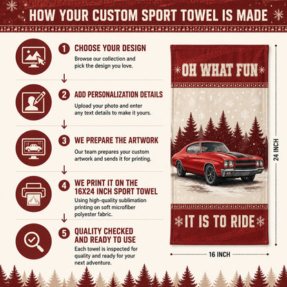 Oh What Fun It Is To Ride — Custom Car Photo Christmas Sport Towel - Personalized Sport Towel 239dd4de-5bbd-4a7e-863e-586f99cc46b1.jpg