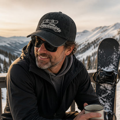 Gone Snowboarding Embroidered Dad Cap - Lifestyle 2