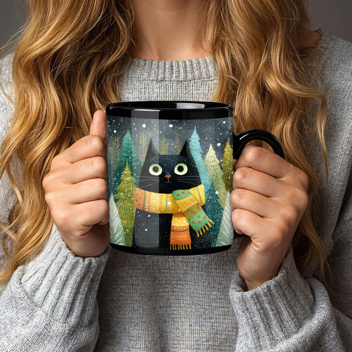 Black Cat Holiday Coffee Cup, Christmas Tree Cat Lover Gift, Black Ceramic Mug, Morning Coffee cup, Christmas Cat Mug, Winter Cat Tea Cup 24961715-16eb-490e-b21f-cf486316f5b1-6.jpg