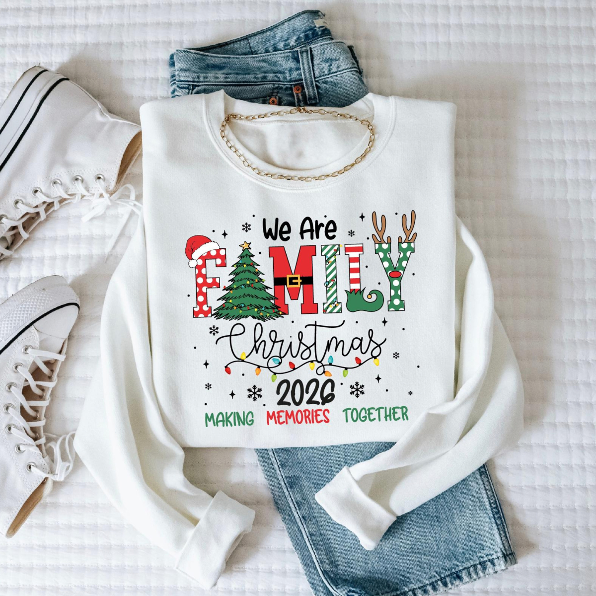 2026 Christmas Crew Sweatshirt, We Are Family Christmas, Family Christmas Tops, Festive Holiday Shirt, Christmas Party Tee 24bd2e90-eb7b-43e1-90f2-4024a50e9915-6.png