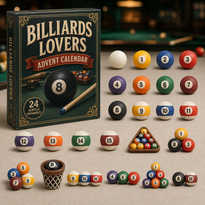 Billiards Ball Advent Calendar 2026 - 24-Day Festive Countdown, Acrylic Charms Blind Box - Gift For Billiards Lovers 25b5fc2d-2116-41e5-9da0-58a37504ea91-billiards.jpg