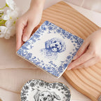 Custom Pet Chinoiserie Toile De Jouy Style - Personalized Jewelry Dish