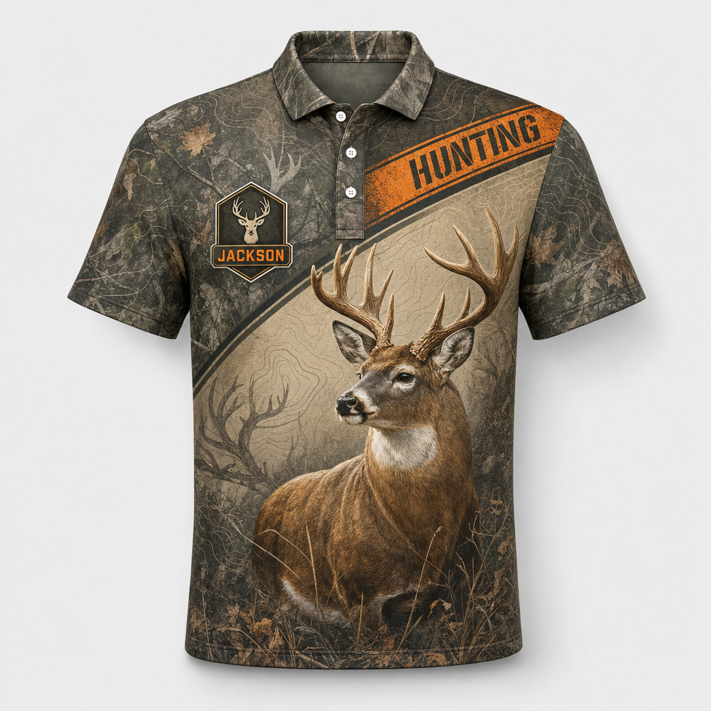 Personalized Deer Hunter Camo AOP Polo - Personalized Polo shirt - All over printed 26786088-23bb-448d-b853-2e7243cff5aa.png