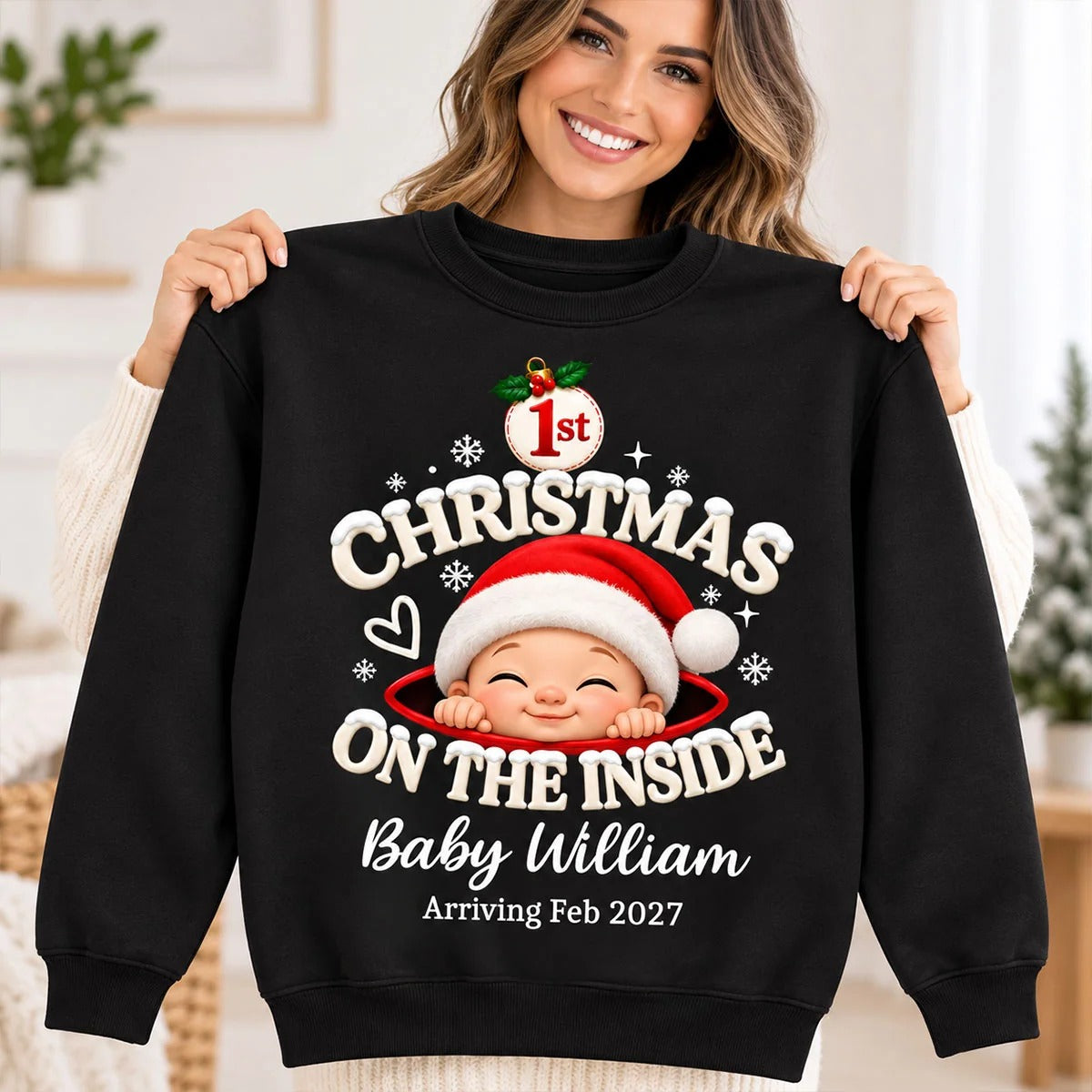 1st Christmas On The Inside Baby - Personalized Shirt - Christmas Pregnancy Announcement Gift 26d39df0-61a9-455c-9b50-b83e6fe73107-Gq9THWnJ07__web4.jpg