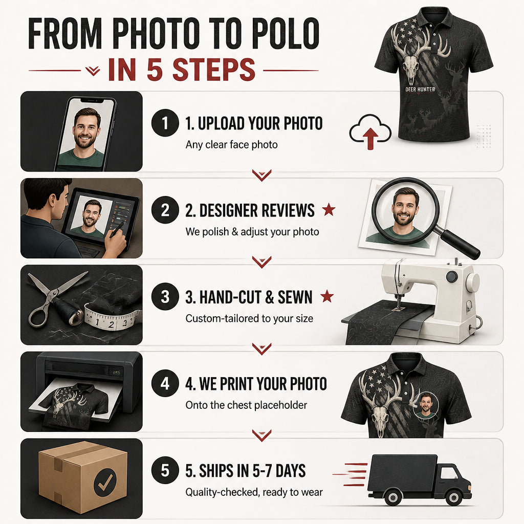 Antler Crest Flag Hunter AOP Polo - Polo shirt - All over printed 27c6972d-b881-40d5-90ec-a7385bc92438.jpg