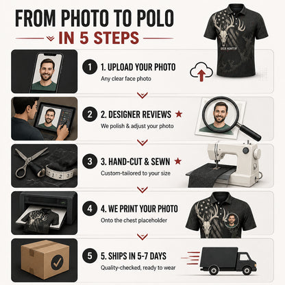 Antler Crest Flag Hunter AOP Polo - Polo shirt - All over printed 27c6972d-b881-40d5-90ec-a7385bc92438.jpg