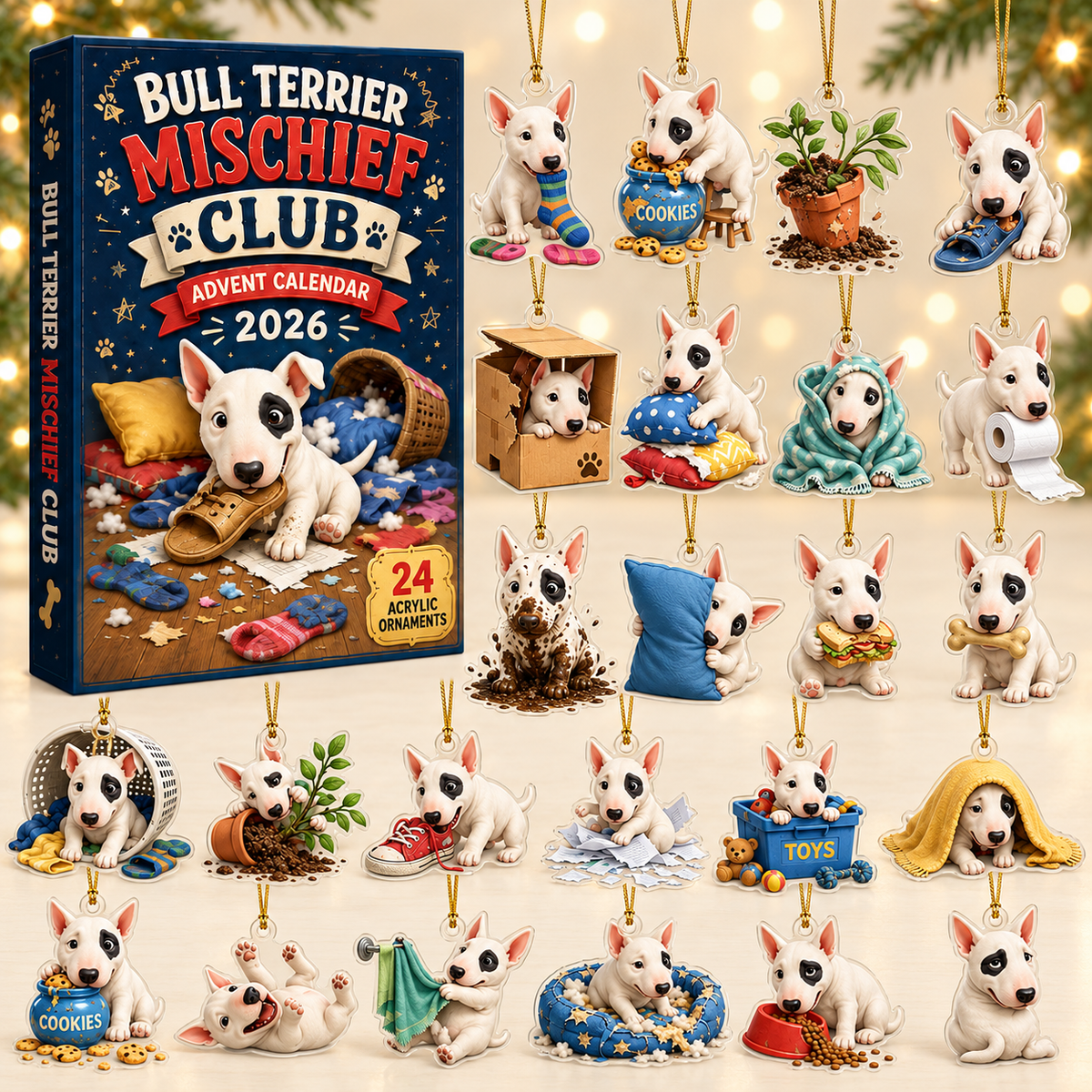 Bull Terrier Mischief Club Advent Calendar 2026 - 24-Day Festive Countdown, Acrylic Charms Blind Box - Gift For Bull Terrier Lovers 280733ef-2885-437d-b1b4-01ccef7adf58-bull-terrier-box-charms.png