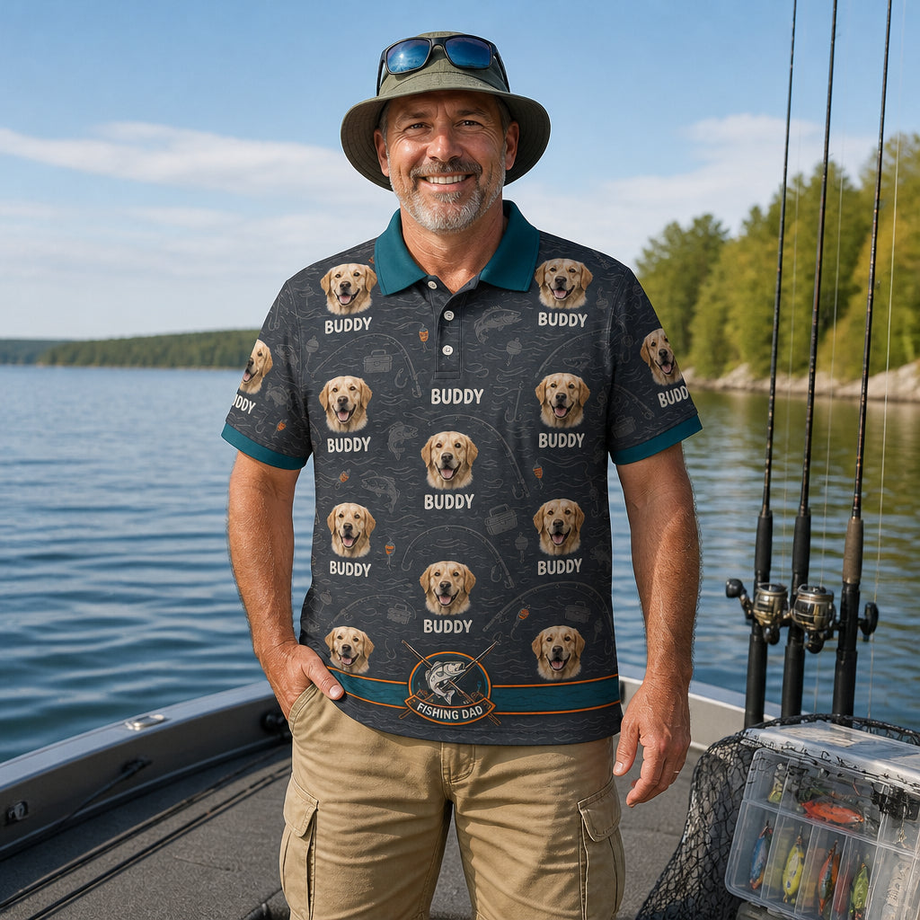 Fishing Dad Photo Polo - Lifestyle 2