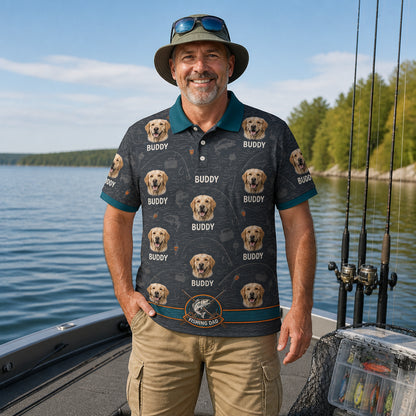 Fishing Dad Photo Polo - Lifestyle 2