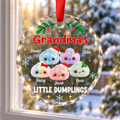 Christmas Little Dumplings - Personalized Glass Ornament - Christmas Gift For Family, Gift For Kids 281be42d-2b5f-420f-8052-4ac40dd23c30-dumpling-1.png