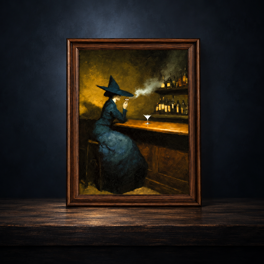 'Martini at Midnight' Gothic Witch Wall Art | Dark Cottagecore & Dark Academia Decor 2853b2e3-296d-450d-a610-6892332beae0-Tranh-ph-th-y-trong-m-t-i-gi-n.png