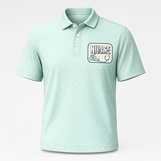 Nurse School Crest Polo - Polo shirt - All over printed 286eb40f-7d2e-44db-a087-63427a5322fa.png