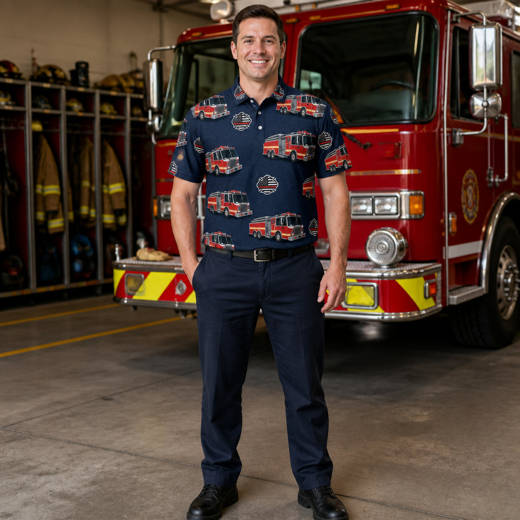 Fire Rescue Pride AOP Polo – Fire Trucks & Shield Pattern - Polo shirt - All over printed 28731e65-f180-4f89-ad04-7e91032fc91d.jpg