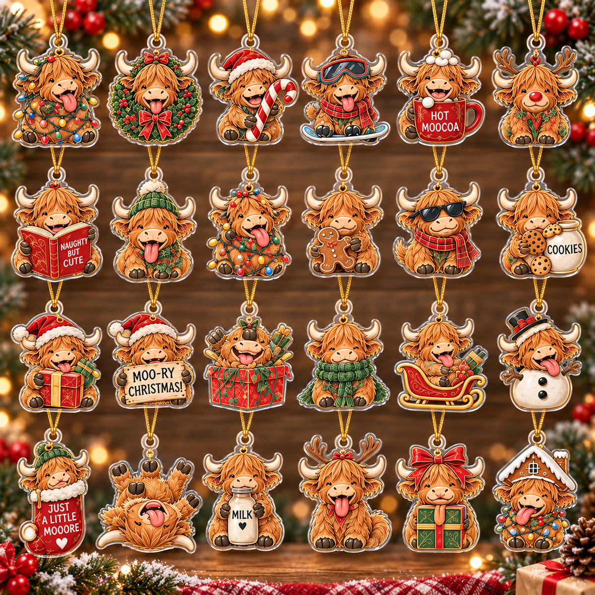 Highland Cow Christmas Advent Calendar 2026 – 24 Acrylic Hanging Charms, Funny Cow Holiday Countdown Gift 28e058d6-5bf3-4eed-bb12-e9295b8cdeb7-m-i-2.png