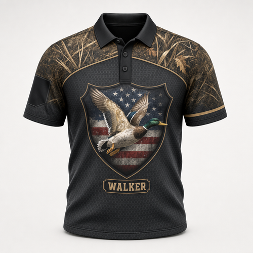 Patriotic Duck Hunter Polo – Custom Name - Personalized Polo shirt - All over printed 29a3f6c1-6889-4625-8a58-07443c4308fa.png