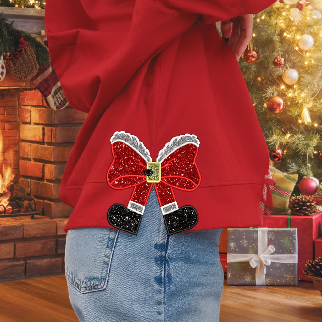 Glitter Bow Christmas, Side Bow Applique Embrodered Sweatshirt, Christmas Embroidery Sweatshirt 2_0068082a-efaa-4739-a6f7-aec1d13637a3.jpg