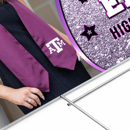 Class Of 2026 Glitter Yard Sign - Personalized Lawn Sign
