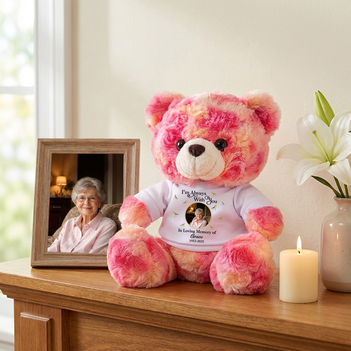 In Loving Memorial Photo - Personalized Teddy Bear