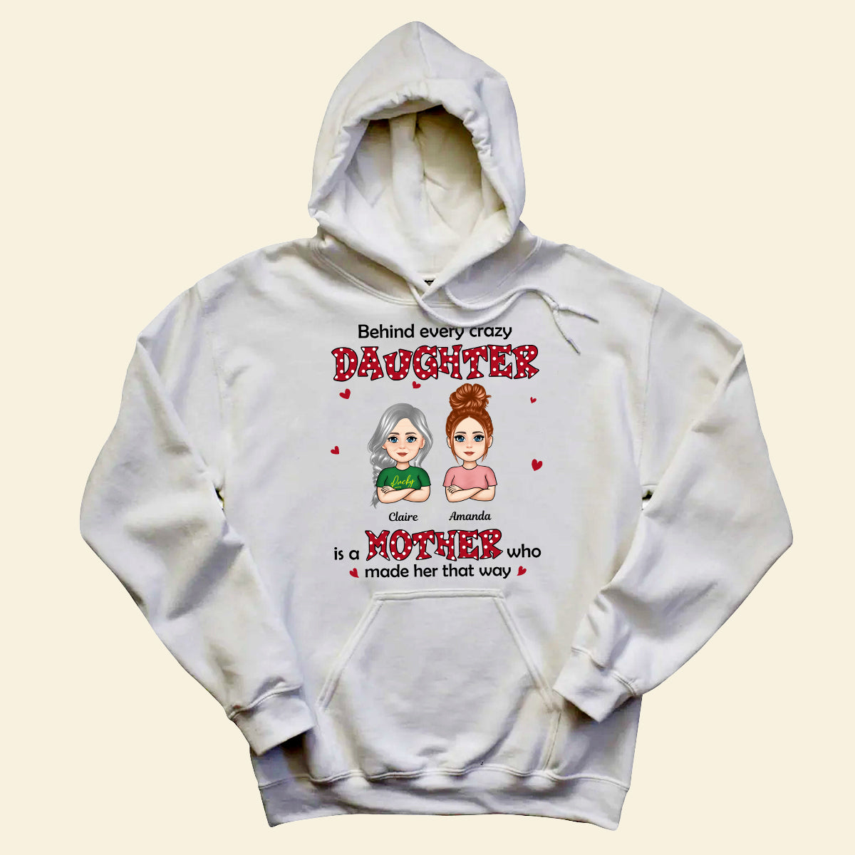 Polka Dot Pattern Mom And Daughters - Personalized Apprael - Mother's Day, Gift For Mother 2_07846388-6a72-4912-8d55-4fec709fdddf.jpg