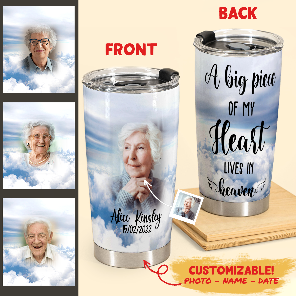 Memorial Photo Gifts - A Big Piece Of My Heart Lives In Heaven - Personalized Stainless Steel Tumbler 2_0a26dd9a-c516-499d-b2b4-6f155f7e9684.png