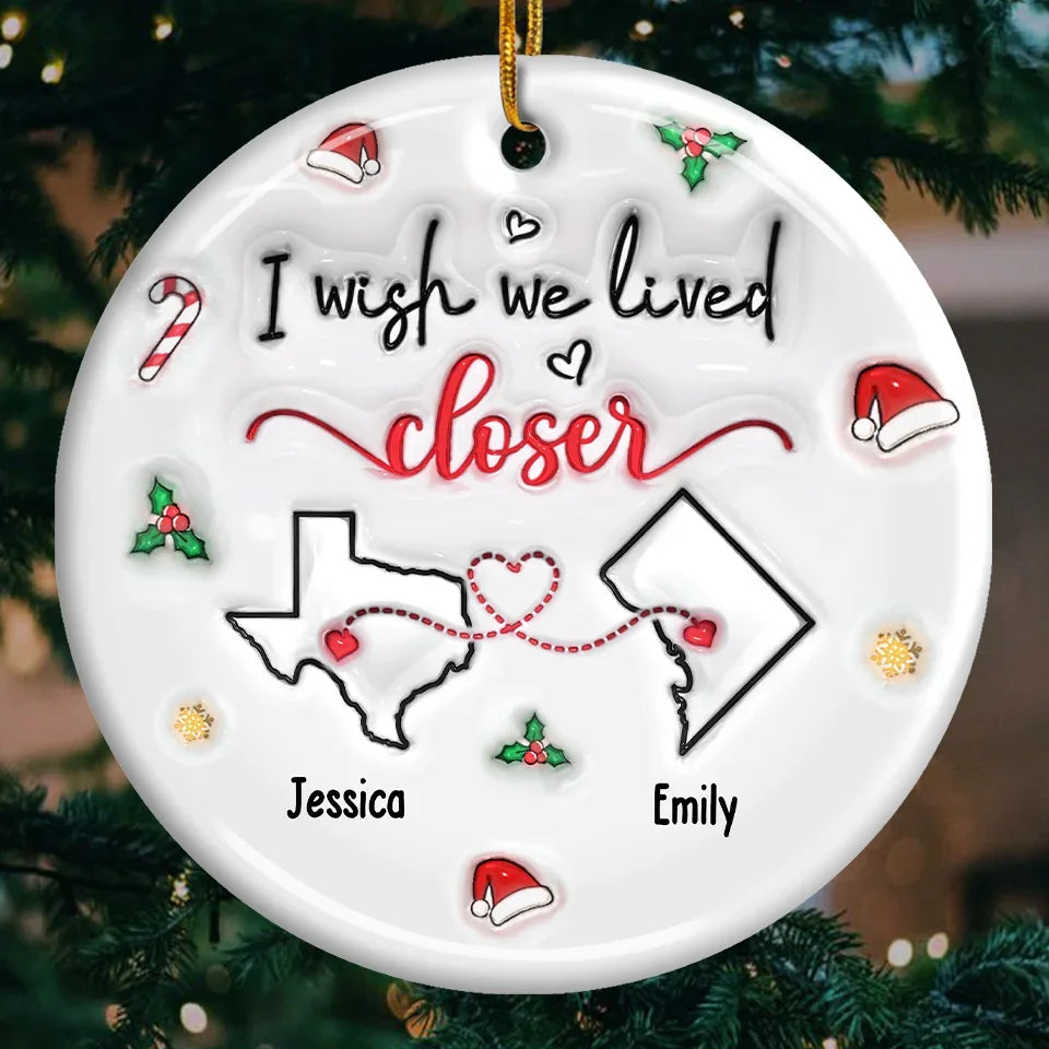 Long Distance Friends - Personalized 3D Inflated Effect Printed Ornament - Christmas For Friends, Besties, Family 2_0a4edd64-37b5-4105-9732-74d5df3ea1f8.jpg