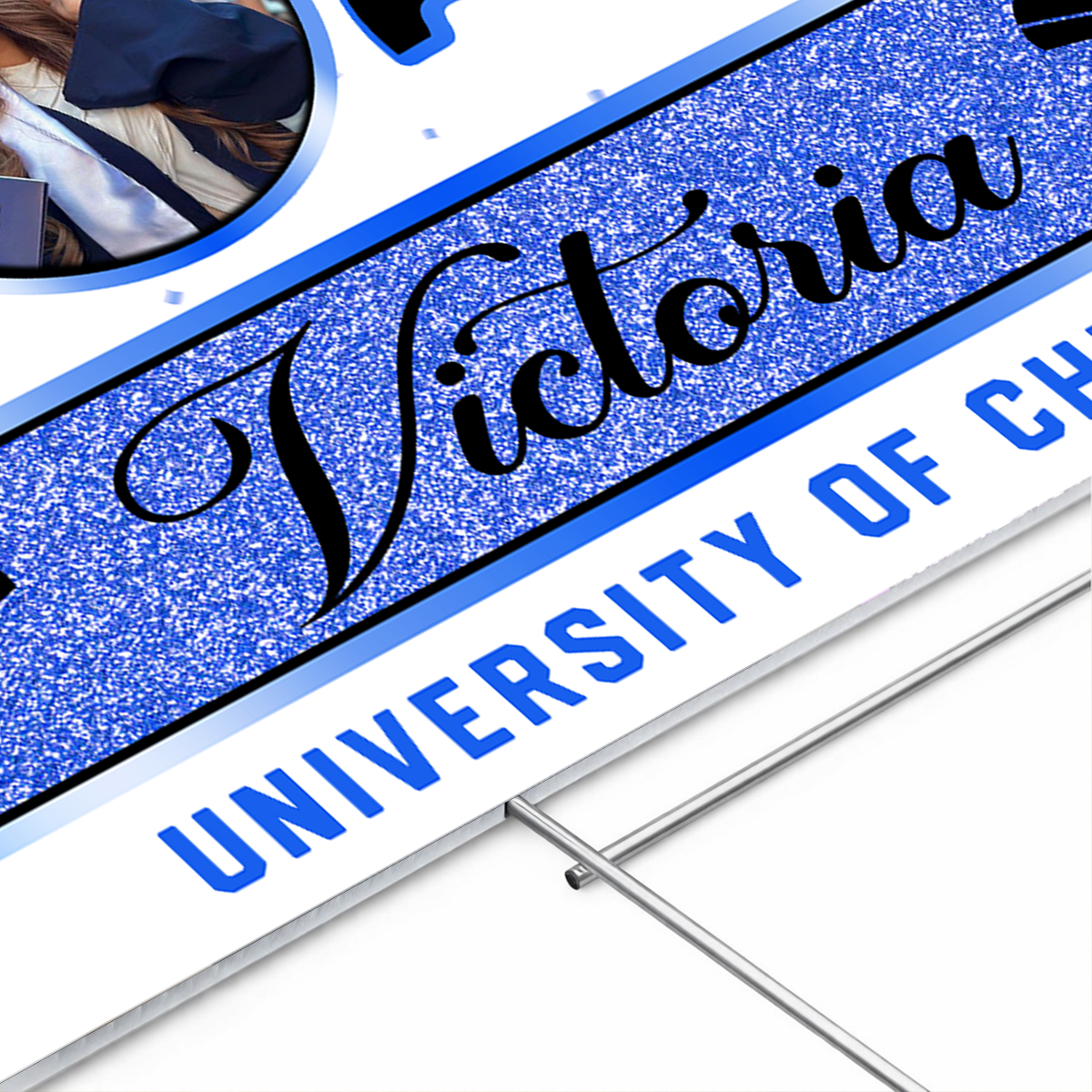 Class Of 2026 Glitter Yard Sign - Personalized Lawn Sign